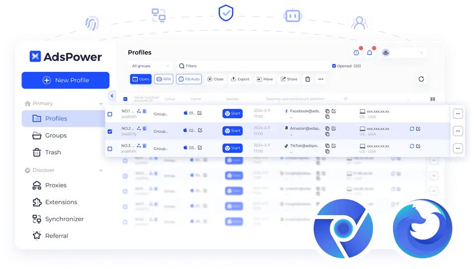 Dễ dàng quản lý nhiều tài khoản Adspower